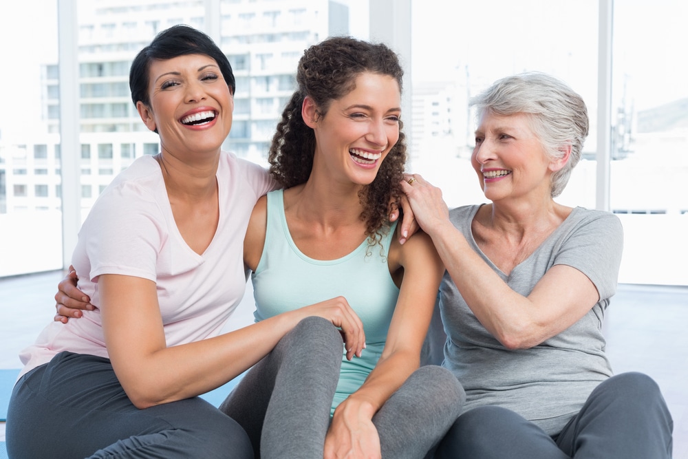 three women with beautiful smiles due to general dentistry practices